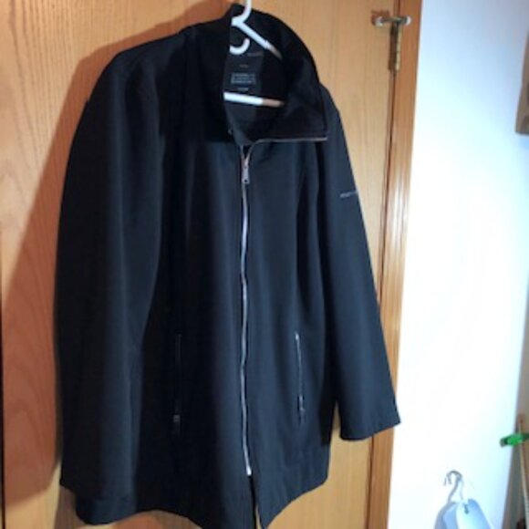 NWOT Andrew Marc Hooded Water Resistant Black Jacket Zip Pockets XXL - Picture 2 of 7